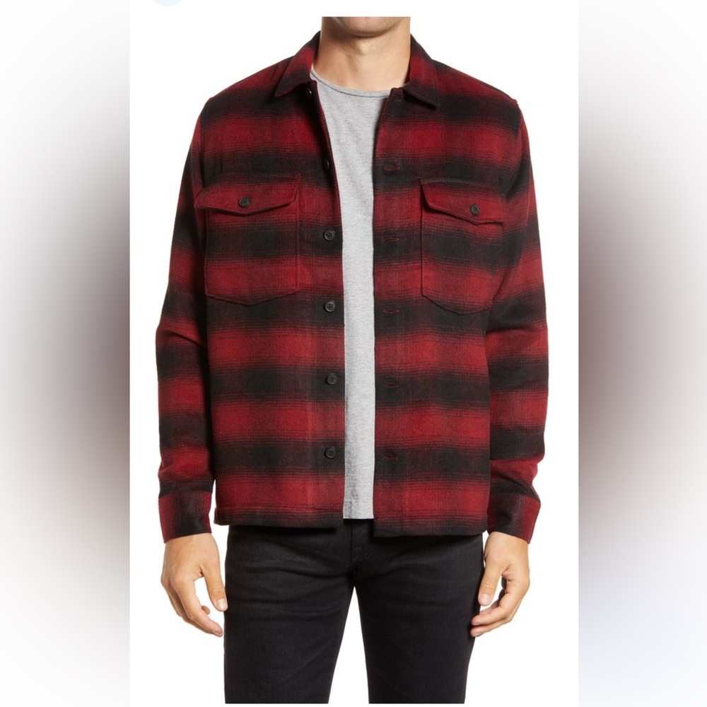 All Saints Red Plaid shirt